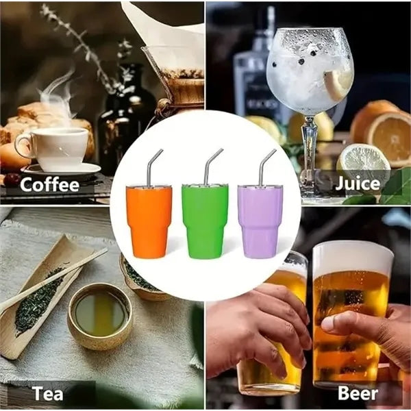 3oz/5oz/7oz Mini Tumbler Shot Glass with Straw and Lid