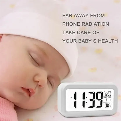LED Display Digital Alarm Clock Battery Operated