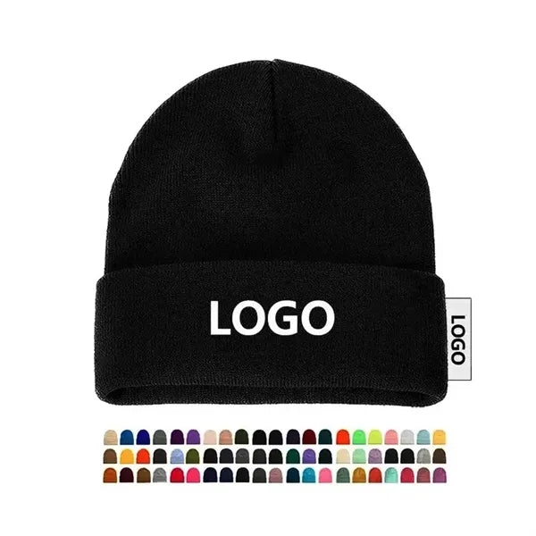 Knit Beanie Cap with Cuff/ Knitting Hats