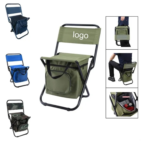 Folding Chair With Cooler Bag