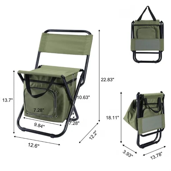 Folding Chair With Cooler Bag