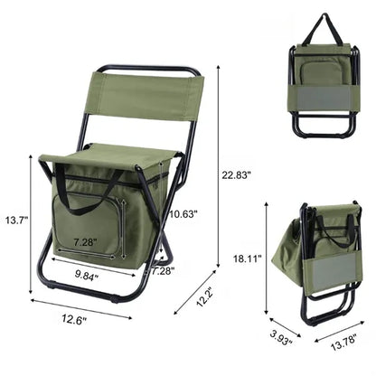 Folding Chair With Cooler Bag