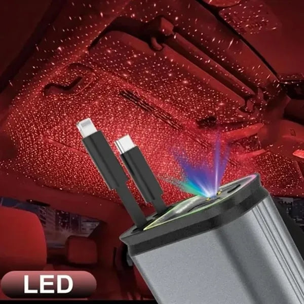 4 in 1 Retractable Car Charger Starlight
