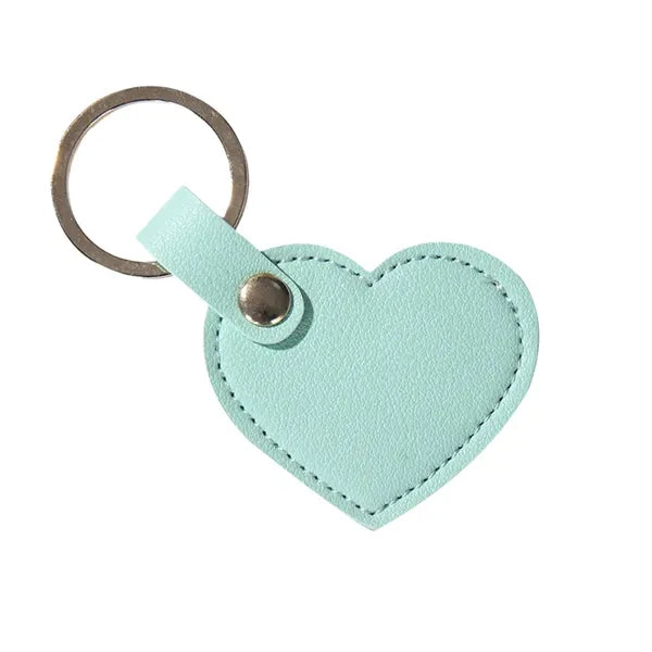Heart-Shaped Leather Keychain