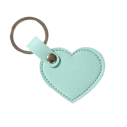 Heart-Shaped Leather Keychain