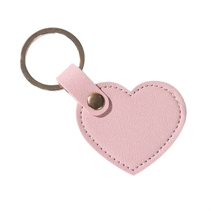Heart-Shaped Leather Keychain