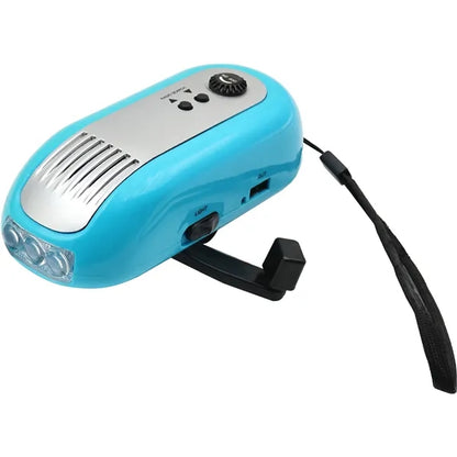 Hand-operated Flashlight And Radio