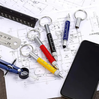 6 in 1 Multitool Tech Tool Pen with Key Ring