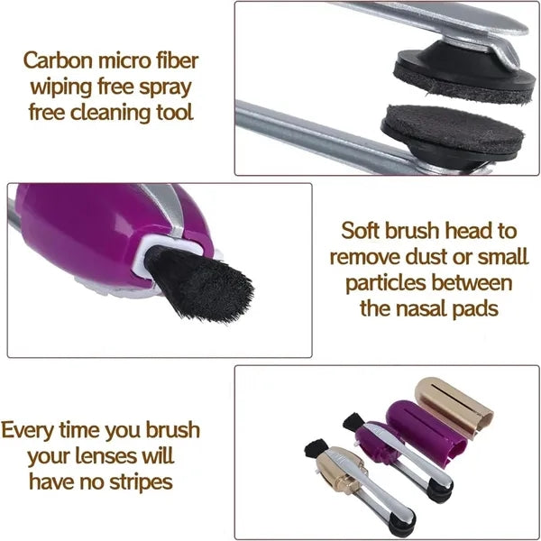Portable Glasses Brush Cleaning Tool