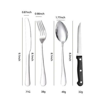 10 Piece Camping Silverware Kit