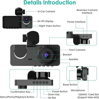 3 Channel Dash Cam