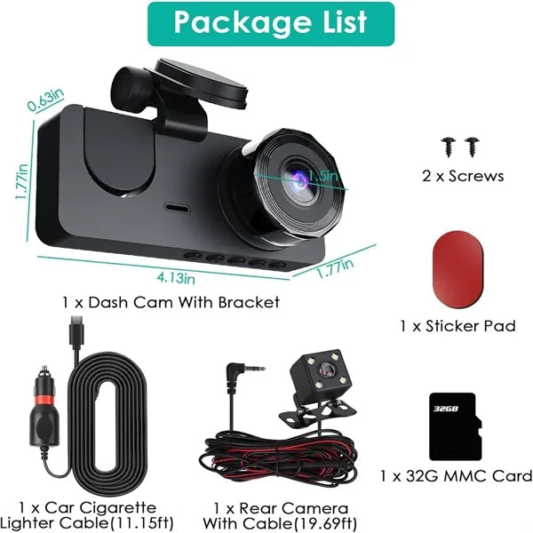 3 Channel Dash Cam