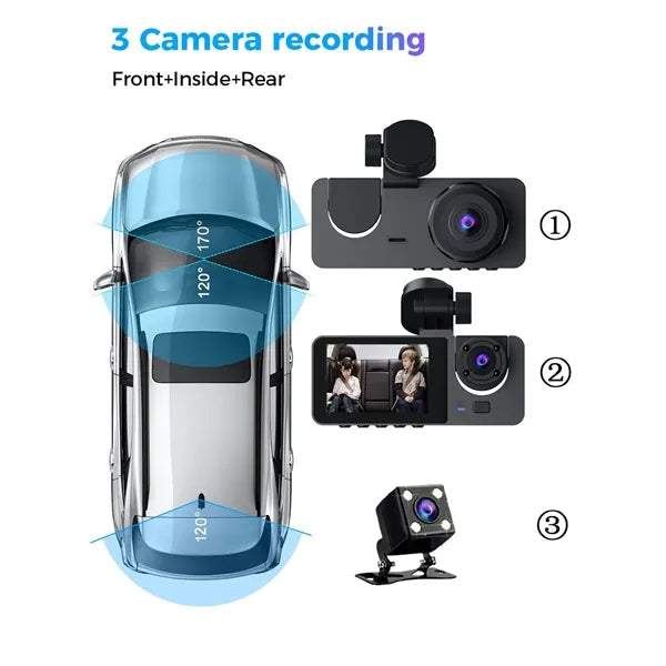 3 Channel Dash Cam