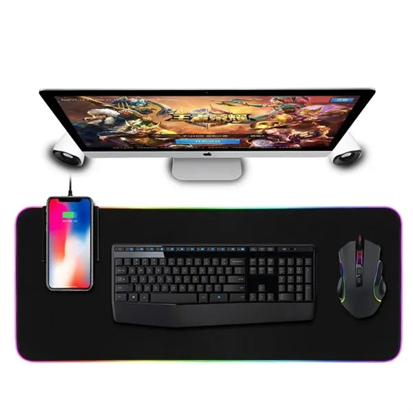RGB Mouse Pad with Wireless Charging