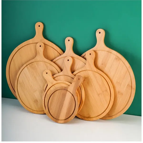 10" Circular Bamboo Round Cutting Pizza Board