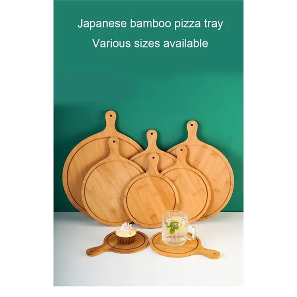 10" Circular Bamboo Round Cutting Pizza Board