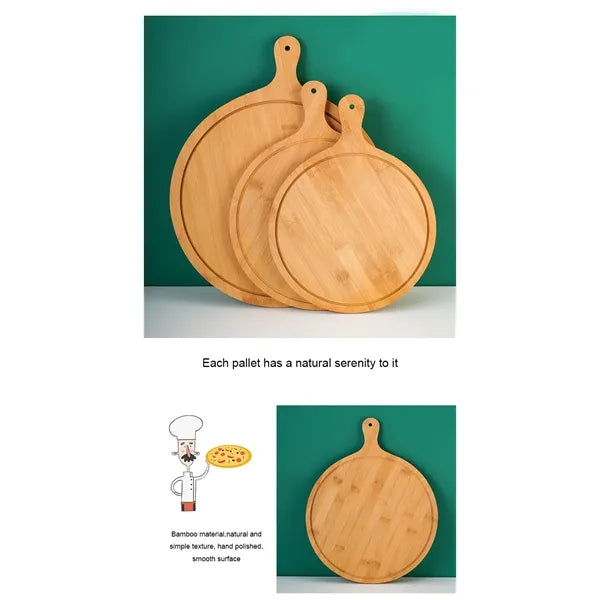 10" Circular Bamboo Round Cutting Pizza Board