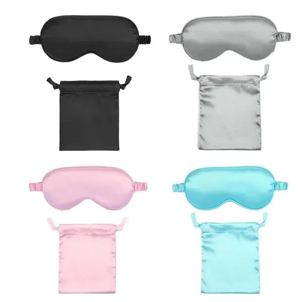 Light-Blocking Silk Mask Sets with Organized Pouch