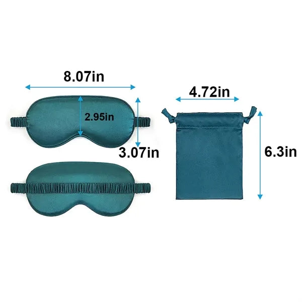 Light-Blocking Silk Mask Sets with Organized Pouch