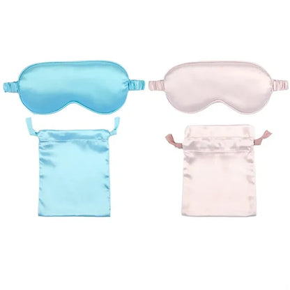Light-Blocking Silk Mask Sets with Organized Pouch