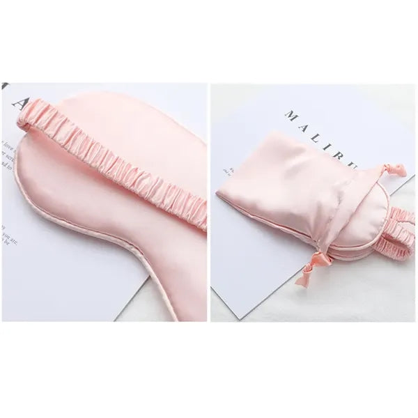 Light-Blocking Silk Mask Sets with Organized Pouch