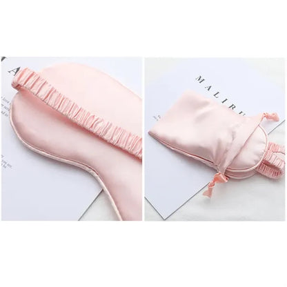 Light-Blocking Silk Mask Sets with Organized Pouch