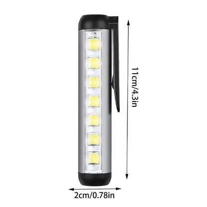 Waterproof Rechargeable Magnetic Pocket LED Work Flashlight