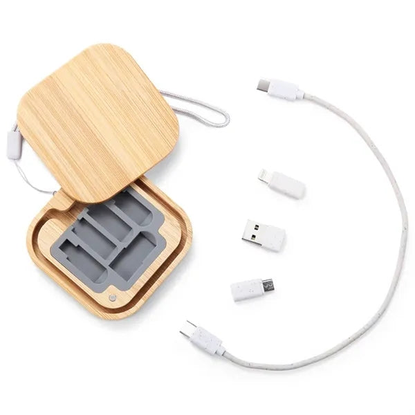 Bamboo Multi USB Charging Adapter Cable Kit
