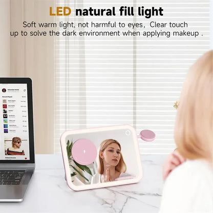 4-in-1 Mirror Foldable Wireless Charger with LED Light