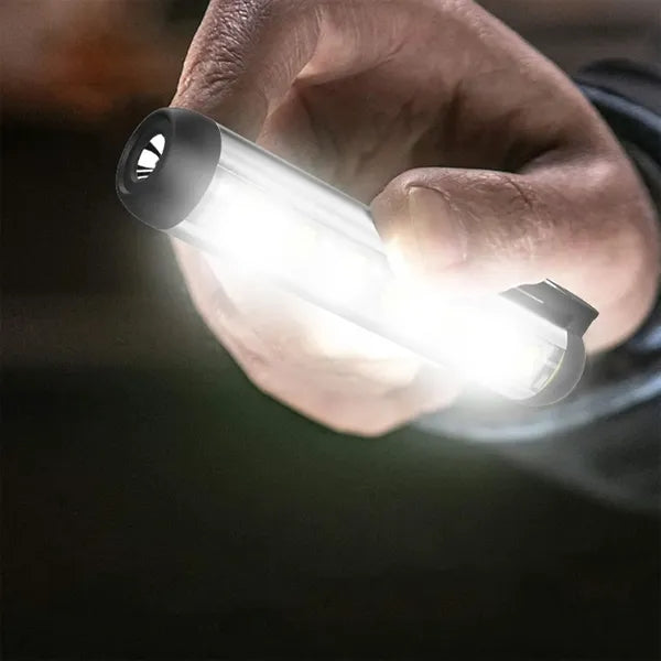 Waterproof Rechargeable Magnetic Pocket LED Work Flashlight