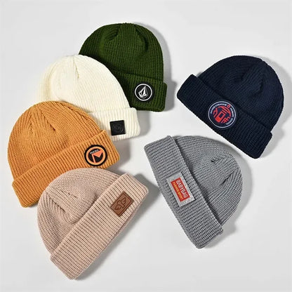 Short Fisherman Beanie Hats Cuff Knit Winter Cap