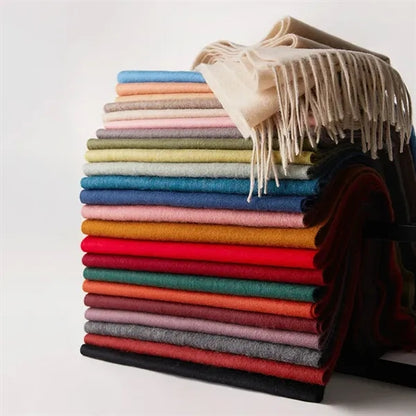 72" x 12" Luxury Pure Cashmere Pashmina Scarf With Tassel