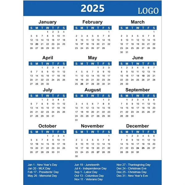 4" X 6" Customized Full Color Soft Magnetic Calendar