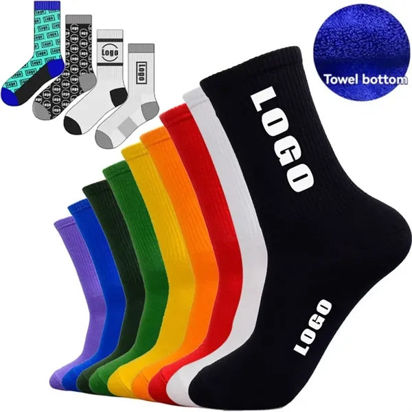 Cotton Sublimation Athletic Crew Socks