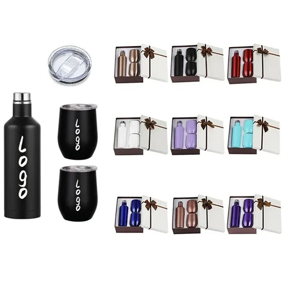 Insulated Wine Tumbler and Bottle Gift Set