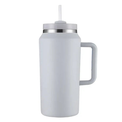 64oz Insulated Vacuum Bottle With Handle and Straw