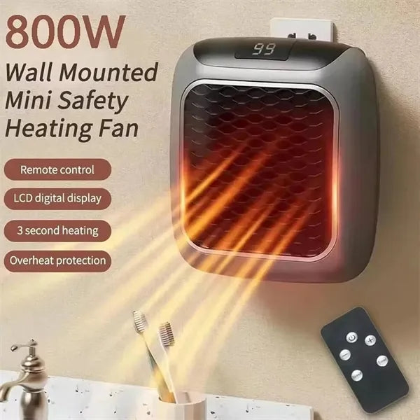 800W Plug in Fan Heater