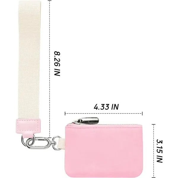 Women Portable Mini Keychain Pouch Wristlet Wallet