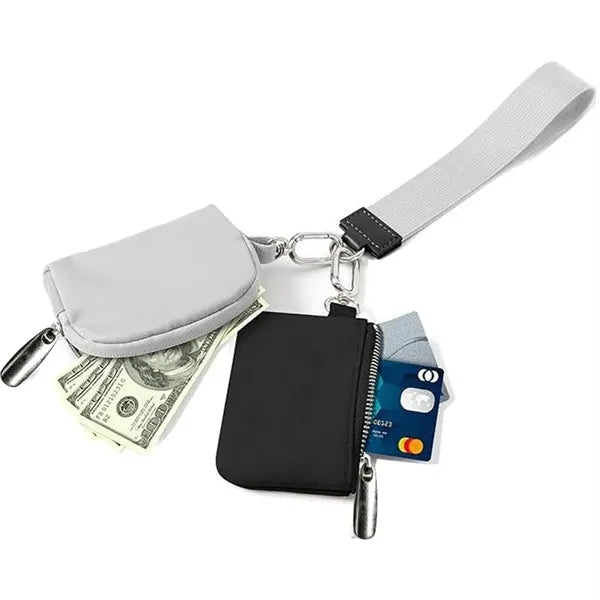 Women Portable Mini Keychain Pouch Wristlet Wallet