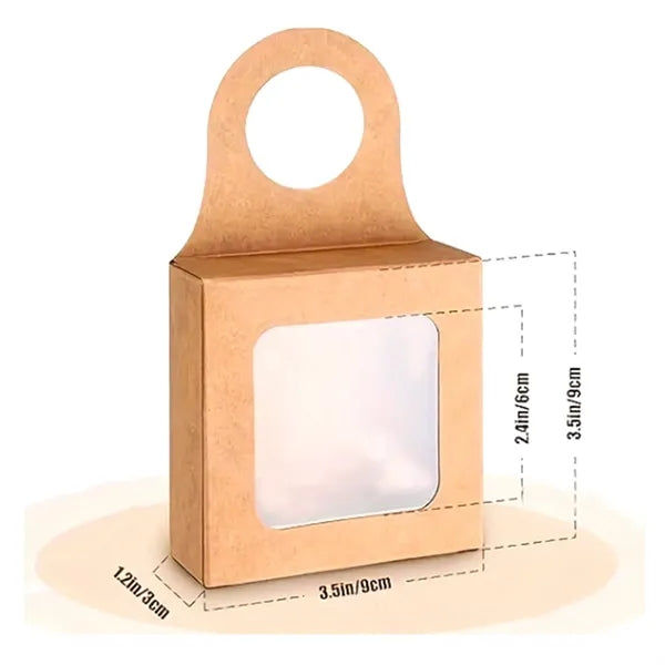Hanging Foldable Paper Wine Bottle Gift Box With Window