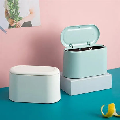 Desktop Trash Can with Lid