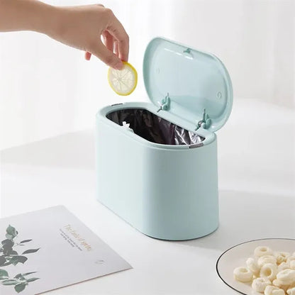 Desktop Trash Can with Lid