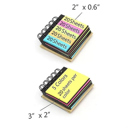 Extra Mini Portable Spiral Tearable Sticky Notes Notepad