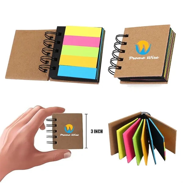 Extra Mini Portable Spiral Tearable Sticky Notes Notepad