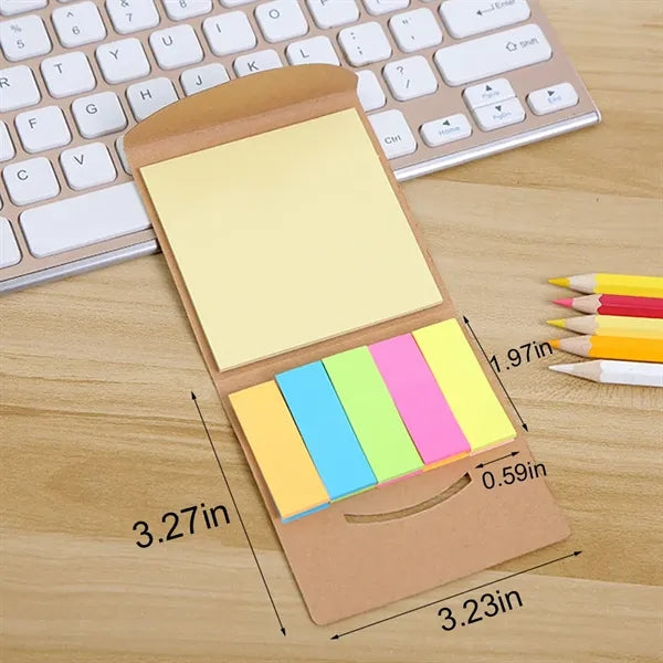2-in-1 Self-Adhesive Folding Sticky Notes and Strips Set