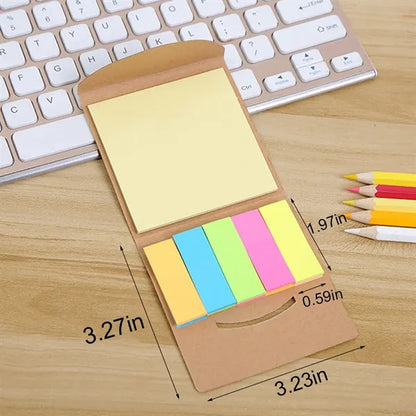 2-in-1 Self-Adhesive Folding Sticky Notes and Strips Set