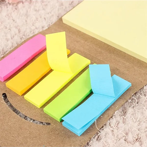 2-in-1 Self-Adhesive Folding Sticky Notes and Strips Set
