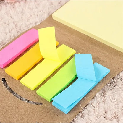 2-in-1 Self-Adhesive Folding Sticky Notes and Strips Set