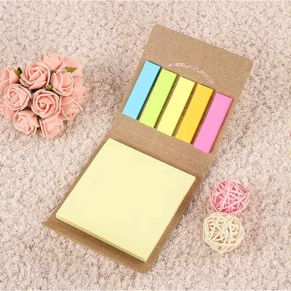 2-in-1 Self-Adhesive Folding Sticky Notes and Strips Set
