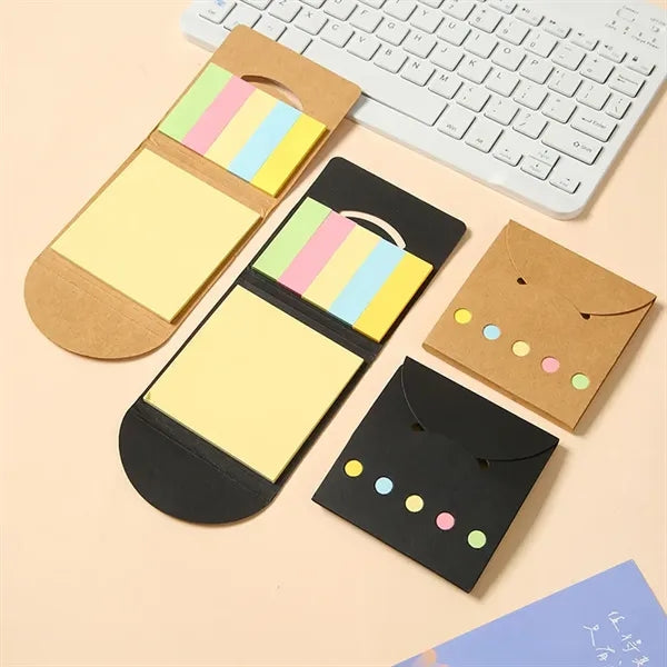 2-in-1 Self-Adhesive Folding Sticky Notes and Strips Set